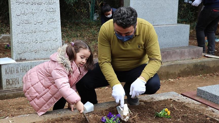 Diaspora in Tokyo commemorated Turkish figures in their graves