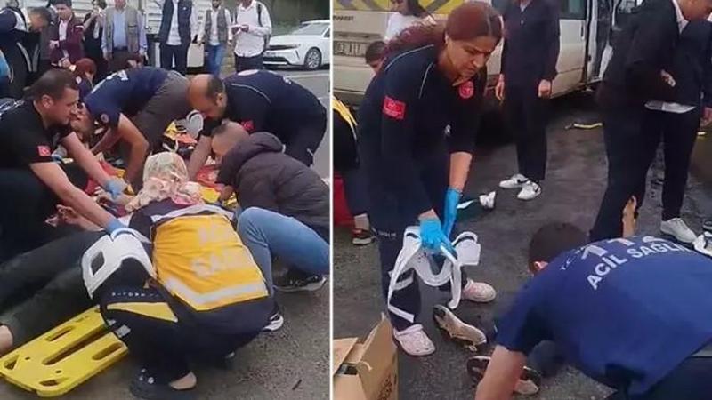 Siverek'te öğrenci servisi tıra çarptı: 6 yaralı